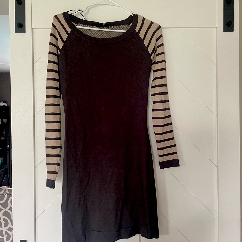 Black and white midi dress